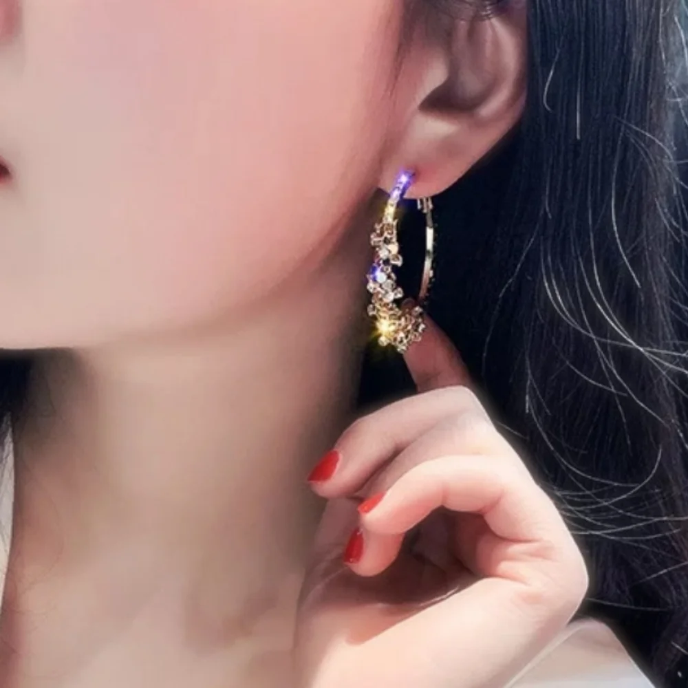 🎀Golden Sequence Statement Hoops - Picture 2 of 4